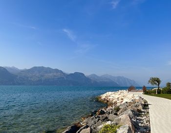 Mountains lake view, lake garda italy