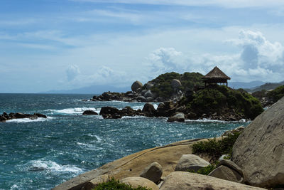 Scenic view of sea against sky