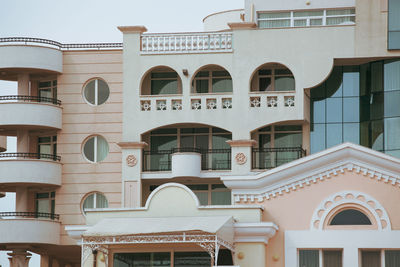 Low angle view of building against clear sky