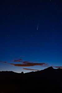 Comet neowise on the alps