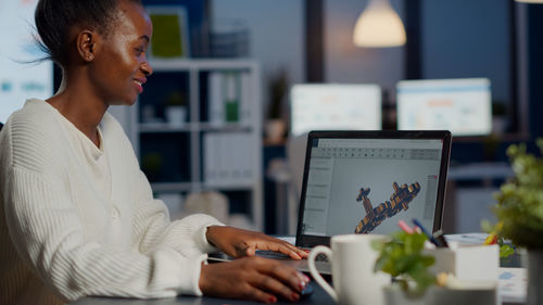 Man working on table