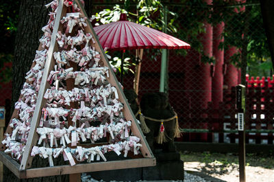 Fortune papers at buddhist temple