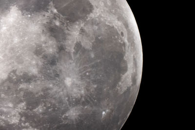 Close-up of moon against black background