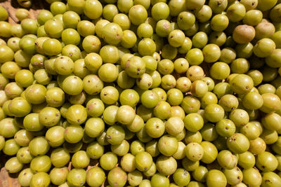 Full frame shot of green fruits