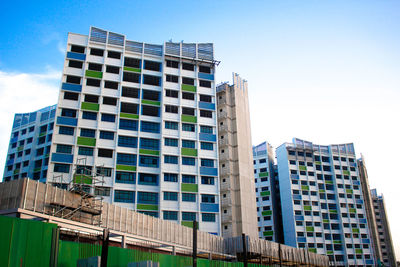 Low angle view of modern building against sky