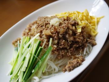 Close-up of served food