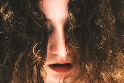 Close-up portrait of woman