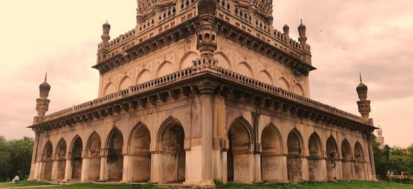 Low angle view of historical building against sky