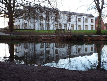 Reflection of buildings in water