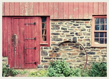 Close-up of weathered door