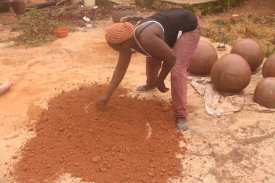 Men playing with ball