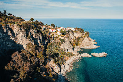 Pietragrande cliff near montauro city, calabria south italy