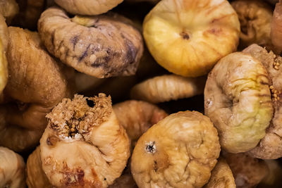 Selling dried figs in a supermarket. close up fruits for a healthy diet.