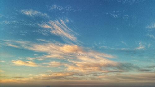 Low angle view of cloudy sky