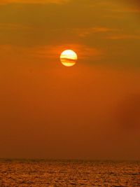 Scenic view of sunset over sea