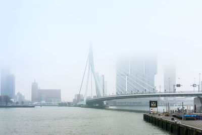 Bridge over river in city