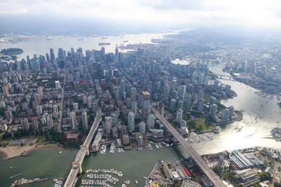 Aerial tour over vancouver