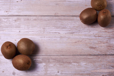 High angle view of fruits on table