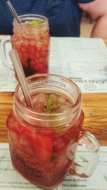 Close-up of drink on table