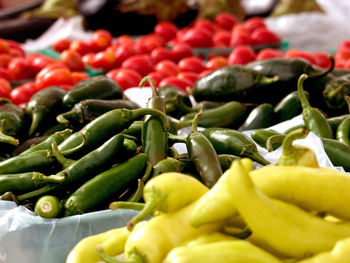 Close-up of vegetables for sale in market