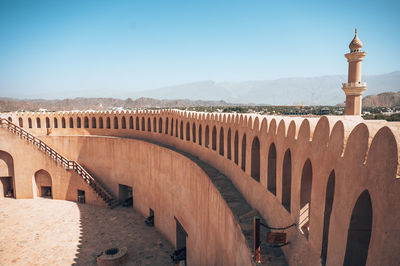 Bridge over river against clear sky