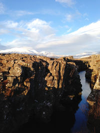 Rock formations in Þingvellir iceland