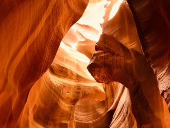 Low angle view of rock formation