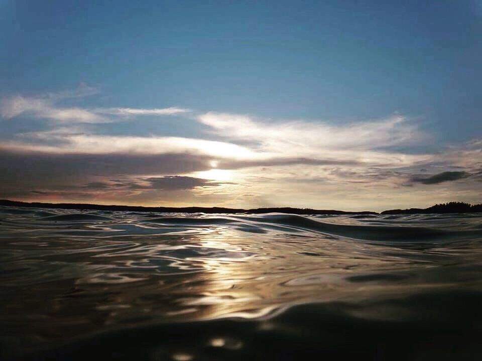 VIEW OF SEA AT SUNSET