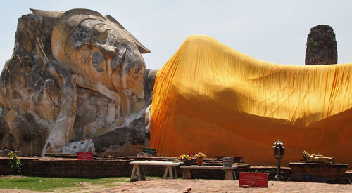 Buddha statue against sky