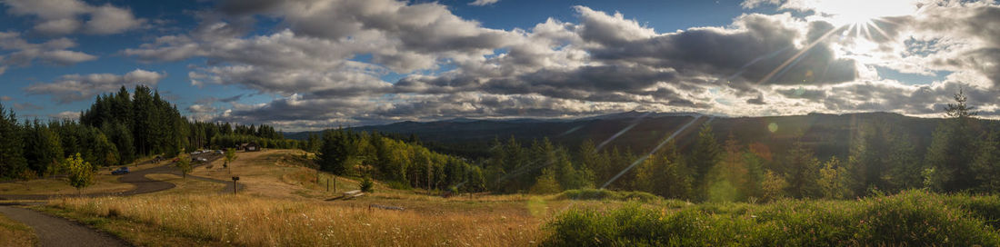 Panoramic view of landscape against sky