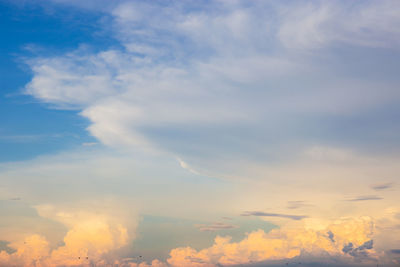 Low angle view of sky during sunset