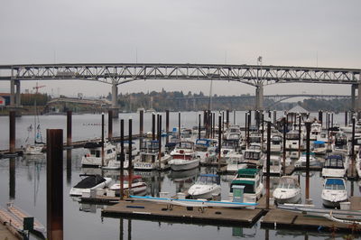 Boats in harbor