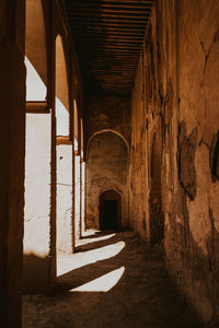 Empty corridor of building