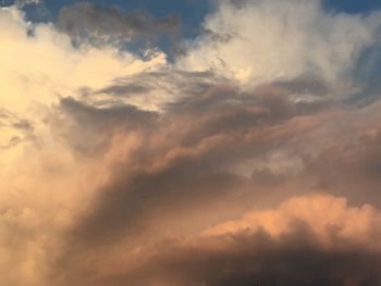 Low angle view of clouds in sky