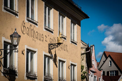 Low angle view of buildings against sky