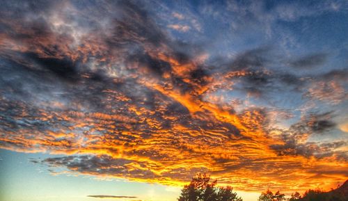 Low angle view of cloudy sky