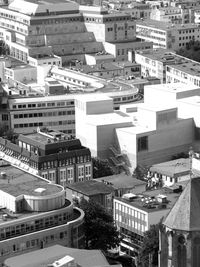 High angle view of residential district