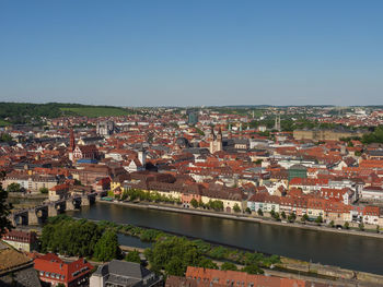 The city of wuerzburg in bavaria