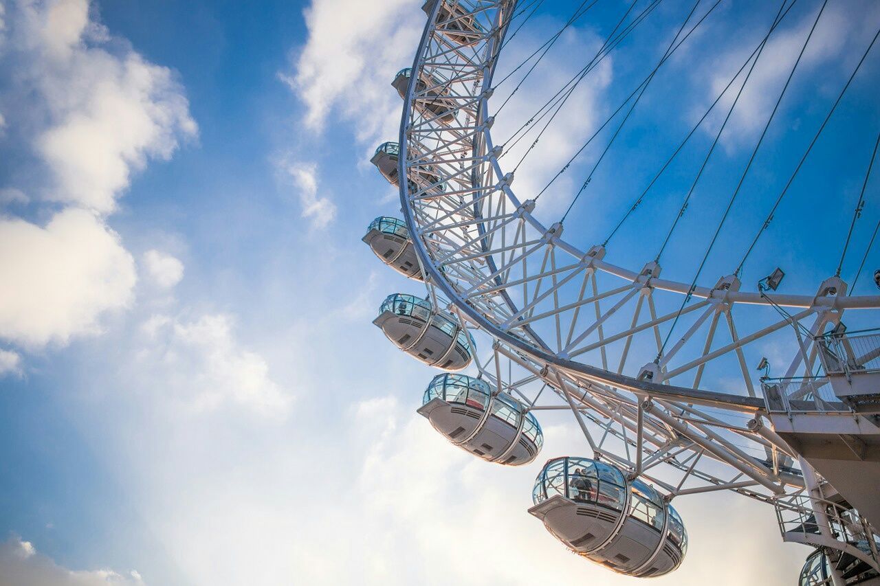 Low angle view of ferris wheel