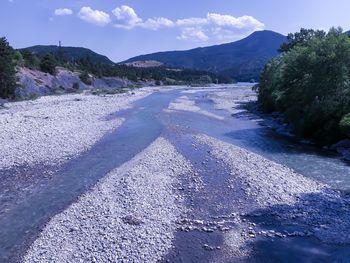 Surface level view of road against sky