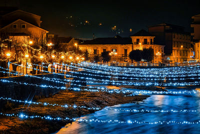 Christmas decorations in the town of sora