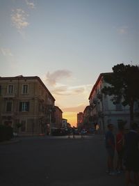 View of buildings along road