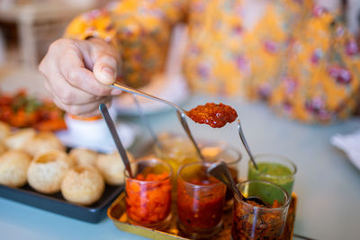 Indian traditional food, set of chutney