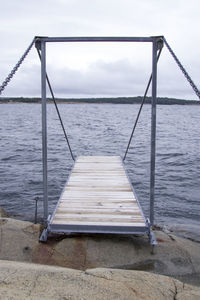 Pier over sea against sky