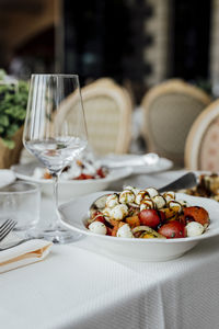 Close-up of food on table