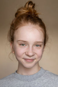 Close-up portrait of young woman