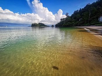 Scenic view of sea against sky
