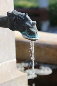 Close-up of water fountain