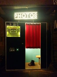 Information sign on wall