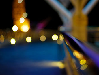 Defocused image of illuminated lights